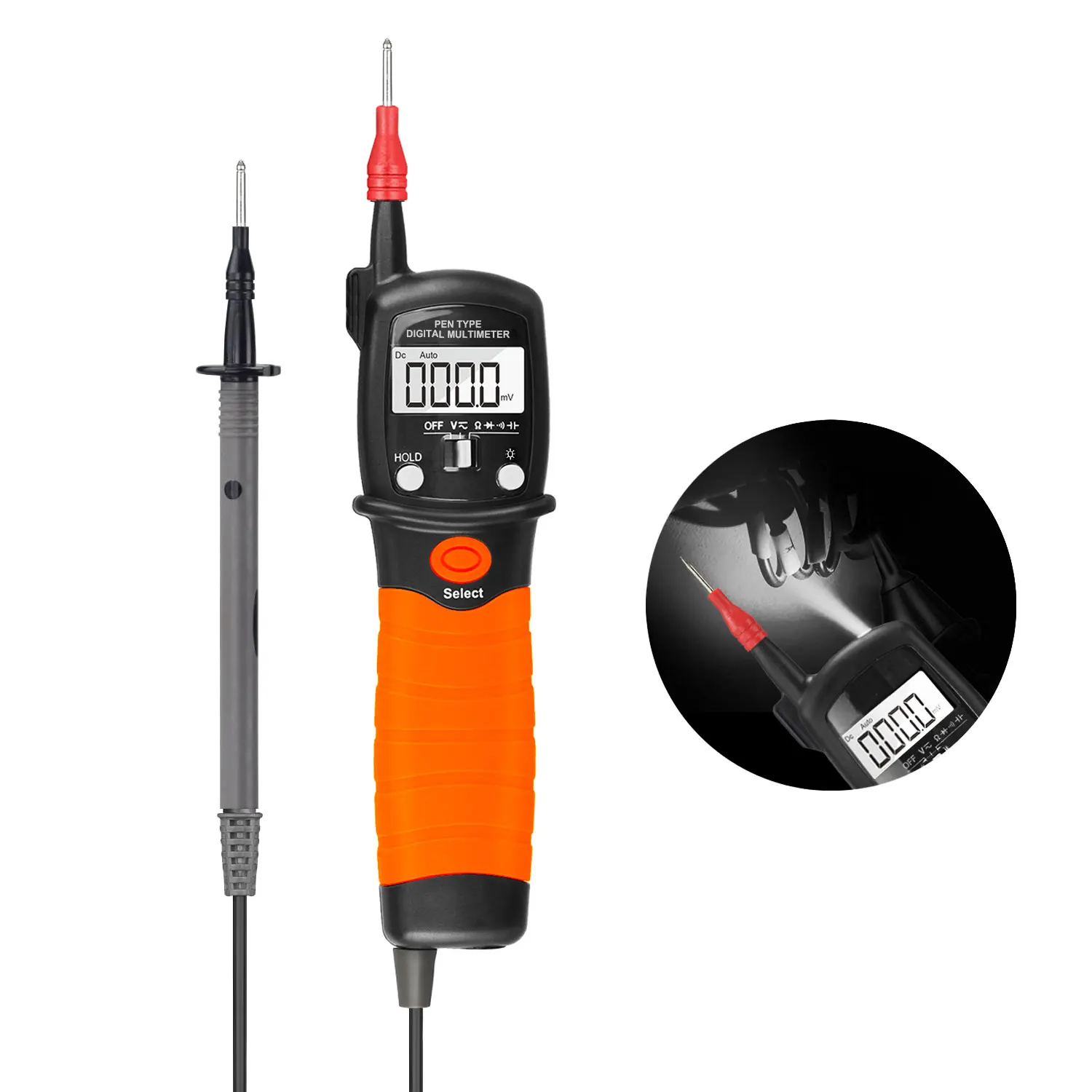 Pen Type Digital Multimeter 2000 Counts Auto Range AC/DC Voltage Tester Resistance Diode Continuity Meter with Flashlight
Pen Type Digital Multimeter 2000 Counts Auto Range AC/DC Voltage Tester Resistance Diode Continuity Meter with Flashlight