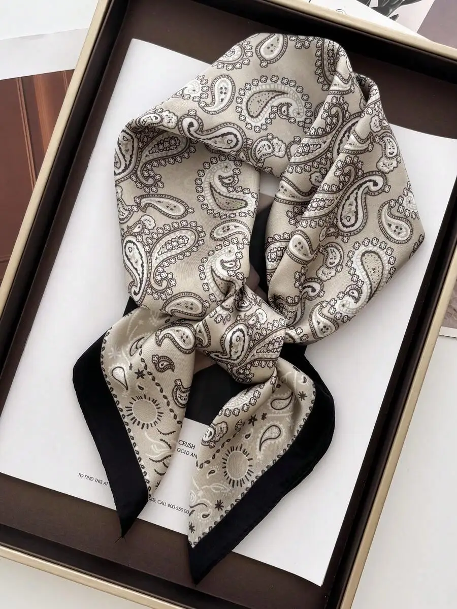 1pc Square Silk Scarf, Women's Satin Printed Headband, Neckerchief, Headwrap, Fashion Ladies Shawl, Scarf
1pc Square Silk Scarf, Women's Satin Printed Headband, Neckerchief, Headwrap, Fashion Ladies Shawl, Scarf
