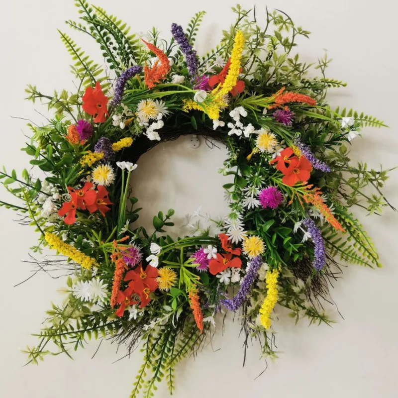 Colorful Wildflower Wreath Mixed Flower Wreaths 40cm Wildflower Garland Door Wreaths For Front Door Outside Wall Window Decor
Colorful Wildflower Wreath Mixed Flower Wreaths 40cm Wildflower Garland Door Wreaths For Front Door Outside Wall Window Decor
