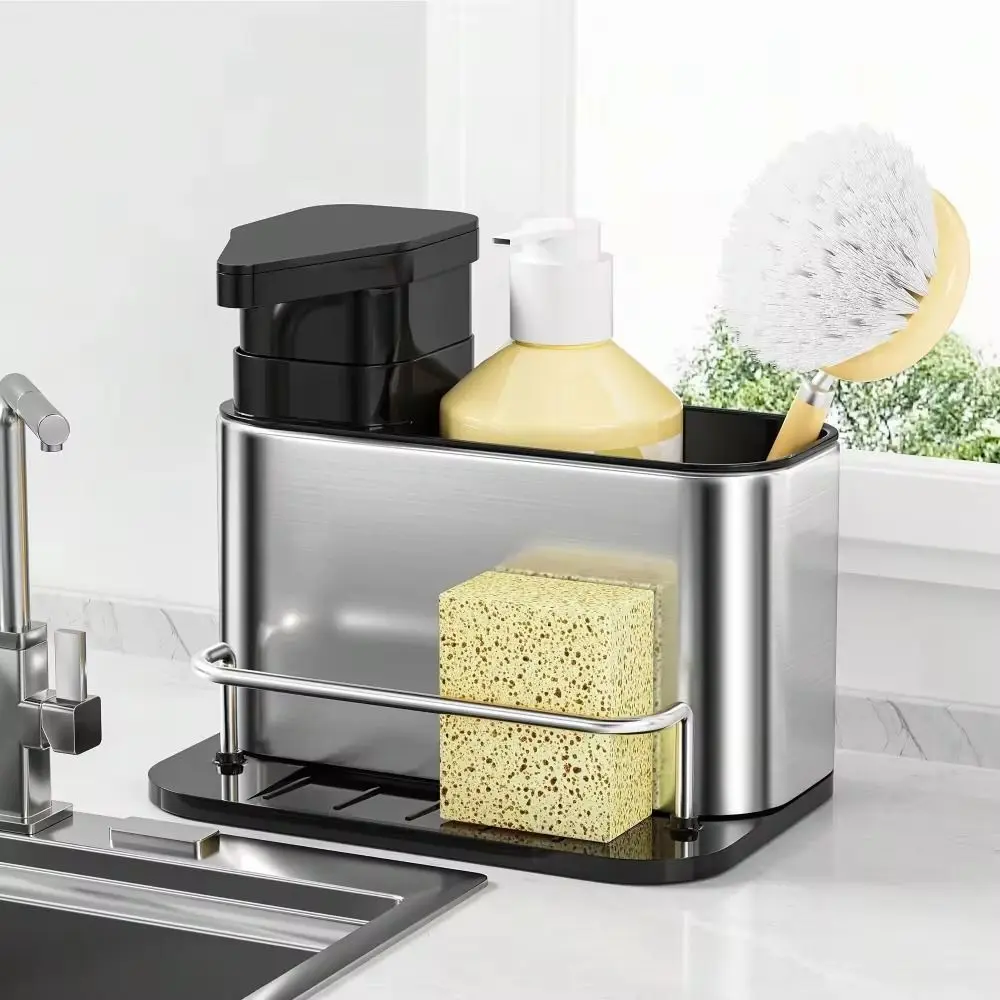 3-in-1 Sponge Storage Holder Stainless Steel Rustproof Sink Organizer Tray Quick-dry Multifunction Faucet Storage Rack Home
3-in-1 Sponge Storage Holder Stainless Steel Rustproof Sink Organizer Tray Quick-dry Multifunction Faucet Storage Rack Home