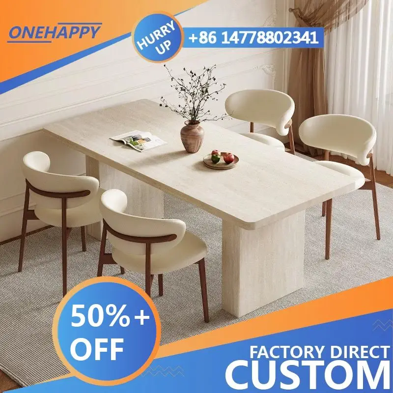 Any Size Custom Mid Century Retro Natural Travertine Dining Table Integrat Stone Body Stable Structure Classic Style Home Dining
Any Size Custom Mid Century Retro Natural Travertine Dining Table Integrat Stone Body Stable Structure Classic Style Home Dining