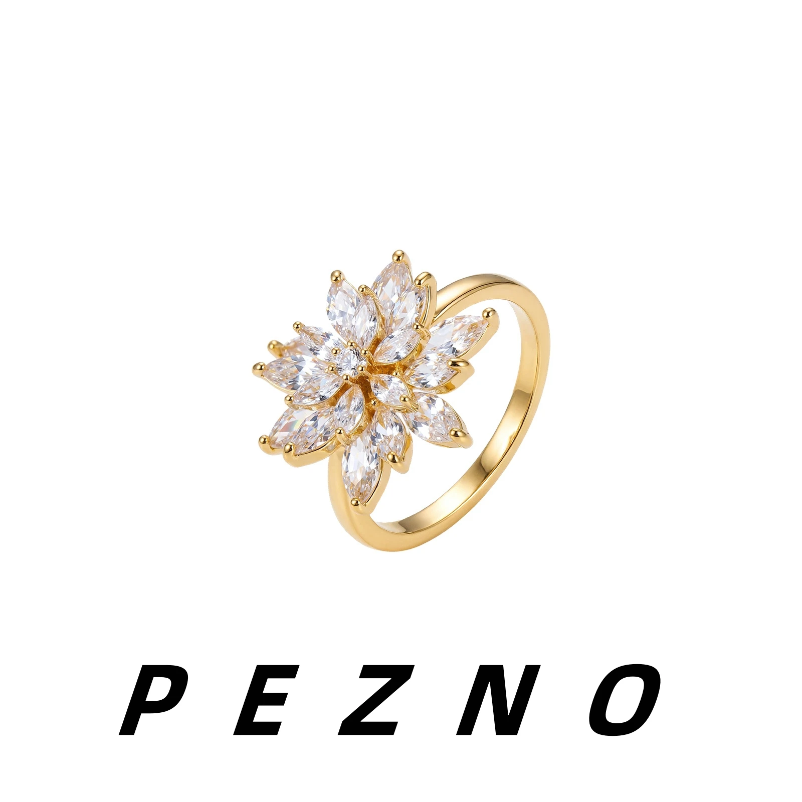 Large Marquise Cut CZ Flower Ring for Women Gold Tone Cluster Statement Ring Luxury Wedding Party Fashion Jewelry Gift
Large Marquise Cut CZ Flower Ring for Women Gold Tone Cluster Statement Ring Luxury Wedding Party Fashion Jewelry Gift