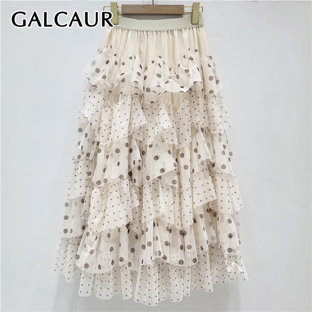 Новая женская юбка GALCAUR с цветными блоками, свободного кроя, в горошек, с высокой талией, пэчворк, с оборками, асимметричная, элегантная
Новая женская юбка GALCAUR с цветными блоками, свободного кроя, в горошек, с высокой талией, пэчворк, с оборками, асимметричная, элегантная