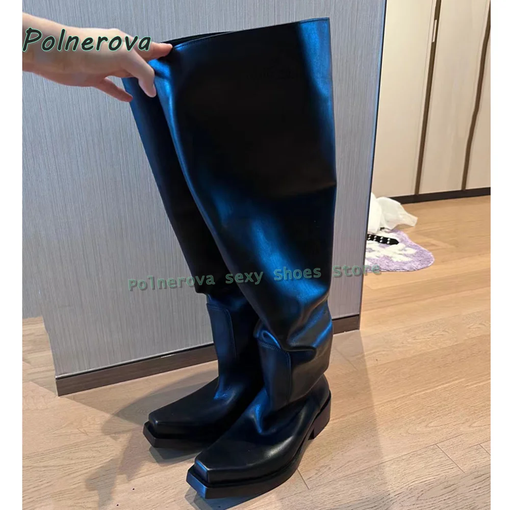 Панк-плиссированные сапоги выше колена с квадратным носком на массивном каблуке, модные темные крутые сапоги с рукавами для пар, тренд 2024, уличный стиль
Панк-плиссированные сапоги выше колена с квадратным носком на массивном каблуке, модные темные крутые сапоги с рукавами для пар, тренд 2024, уличный стиль