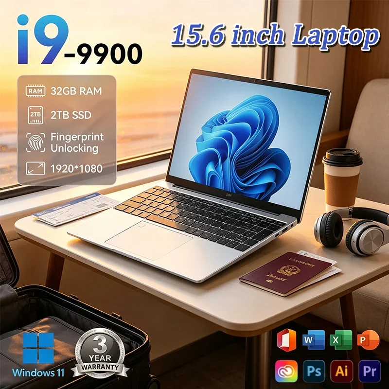 HOT 15.6" Laptop 32GB 2TB Windows 11 Intel Core i9 9900 Gaming Computer PC 1920*1080 HD Gamer office Ultra Slim Notebook
HOT 15.6" Laptop 32GB 2TB Windows 11 Intel Core i9 9900 Gaming Computer PC 1920*1080 HD Gamer office Ultra Slim Notebook