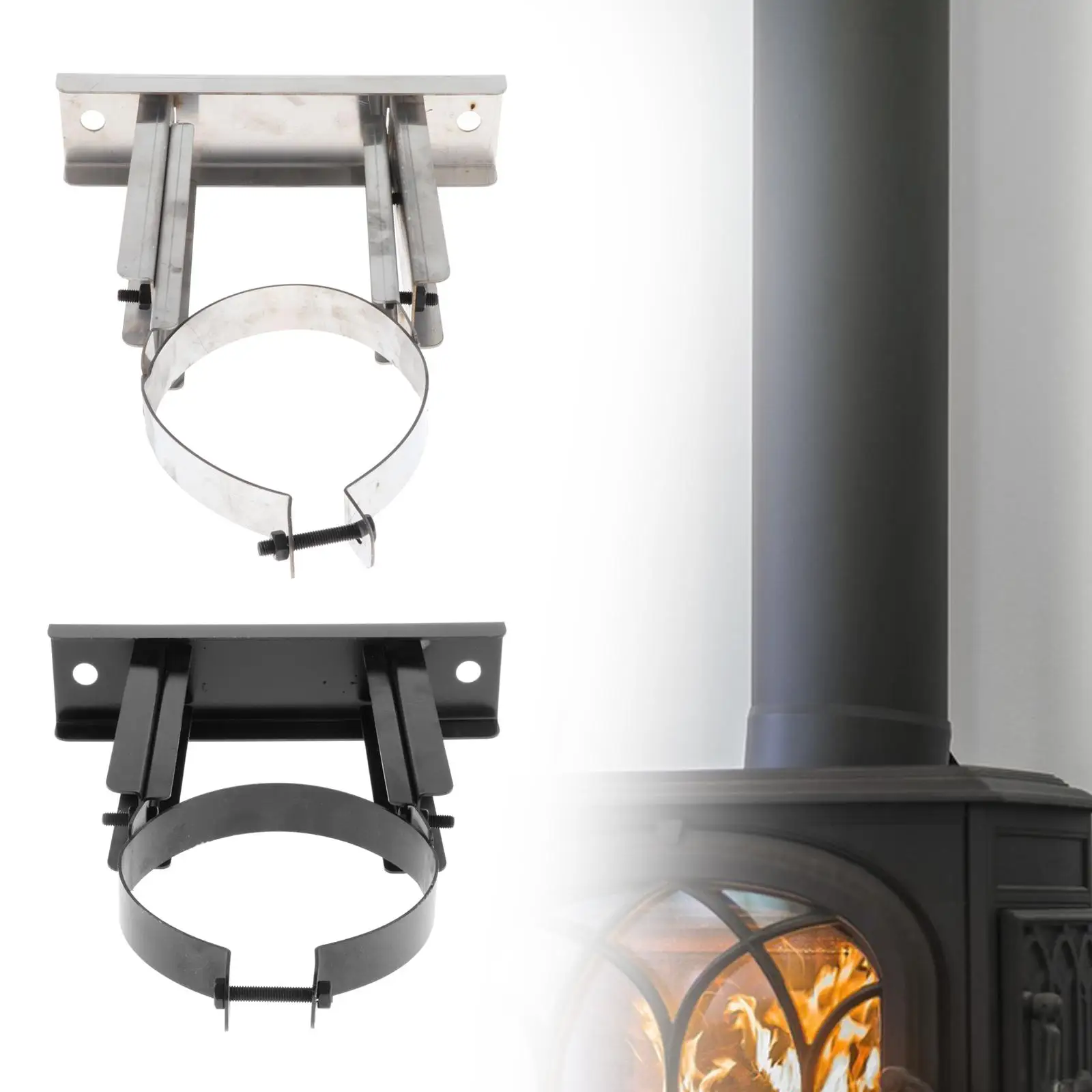 Chimney Pipe Bracket Flue Liner Clamp Fixing Accessories Hanging Clip Fireplace Heat Resistant Sturdy Chimney Pipe Holder
Chimney Pipe Bracket Flue Liner Clamp Fixing Accessories Hanging Clip Fireplace Heat Resistant Sturdy Chimney Pipe Holder