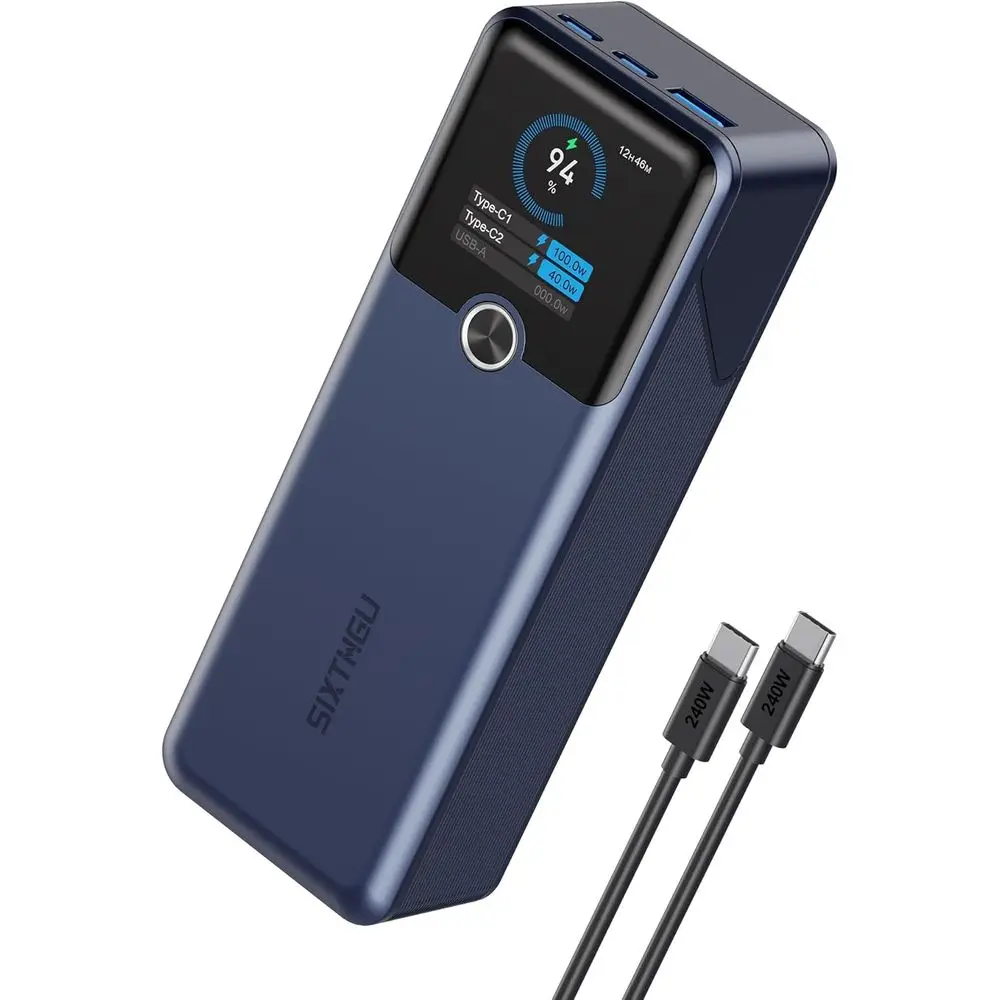 Laptop Power Bank, 3-Port 20,000mAh Portable with 200W Max Output, PD 3.1 ast Charging, light-Approved or Travel, PowerTower, or
Laptop Power Bank, 3-Port 20,000mAh Portable with 200W Max Output, PD 3.1 ast Charging, light-Approved or Travel, PowerTower, or