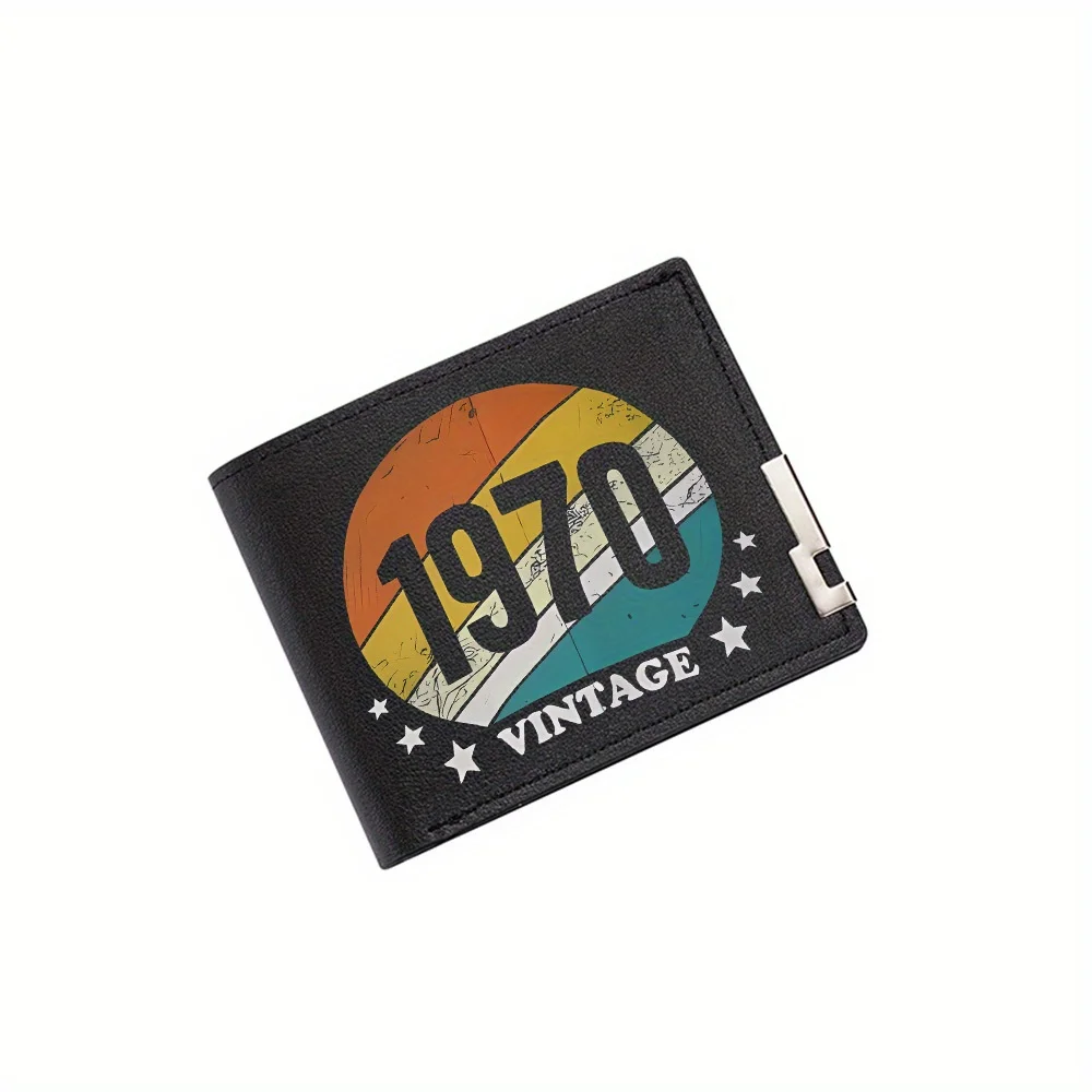 Vintage 1970 retro design round badge Men's Wallet Printing Design Simple Modern Stylish Business Father's Boyfriend's Christmas
Vintage 1970 retro design round badge Men's Wallet Printing Design Simple Modern Stylish Business Father's Boyfriend's Christmas