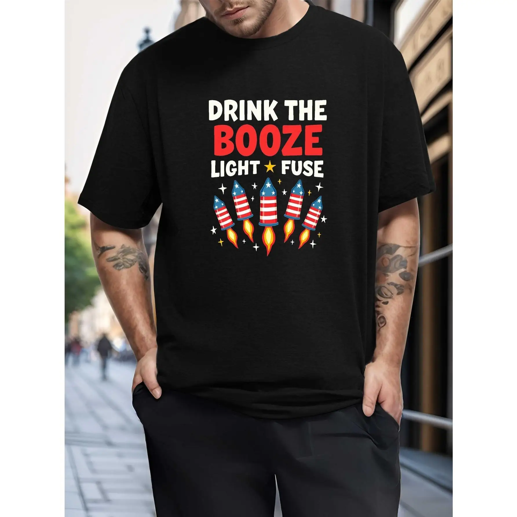 Unisex Funny Drinking T-shirt, Humorous "Drink the Booze" Graphic Tee, Patriotic Party Red White Blue Top
Unisex Funny Drinking T-shirt, Humorous "Drink the Booze" Graphic Tee, Patriotic Party Red White Blue Top
