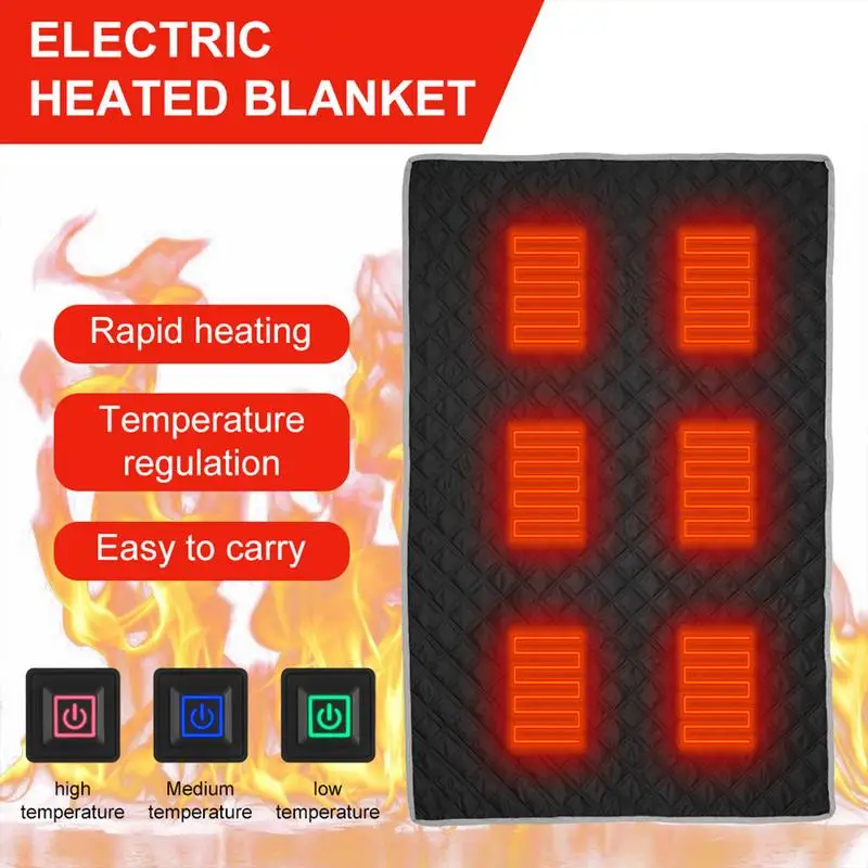 Winter Sleeping Bag Heating Blanket USB Power 6 Heated Zone Heating Blanket Waterproof Thickened Picnic Mat Heated Blanket Shawl 
Winter Sleeping Bag Heating Blanket USB Power 6 Heated Zone Heating Blanket Waterproof Thickened Picnic Mat Heated Blanket Shawl