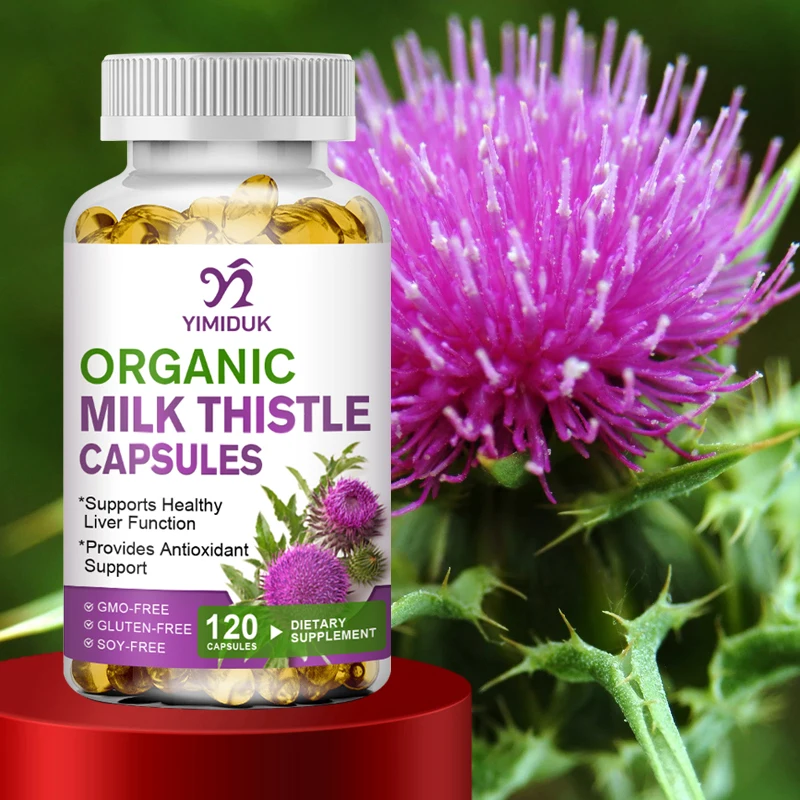 Organic Milk Thistle Extract 1000 mg Capsules and Dandelion Thistle, Liver Health, Supports Liver Function, Non-GMO, Vegetarian
Organic Milk Thistle Extract 1000 mg Capsules and Dandelion Thistle, Liver Health, Supports Liver Function, Non-GMO, Vegetarian