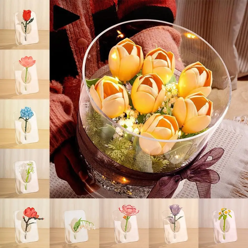 Multicolor Micro Particle Building Blocks Plastic Flower 3D Model Bricks DIY Rose Carnation Tulip Assembling Toys
Multicolor Micro Particle Building Blocks Plastic Flower 3D Model Bricks DIY Rose Carnation Tulip Assembling Toys