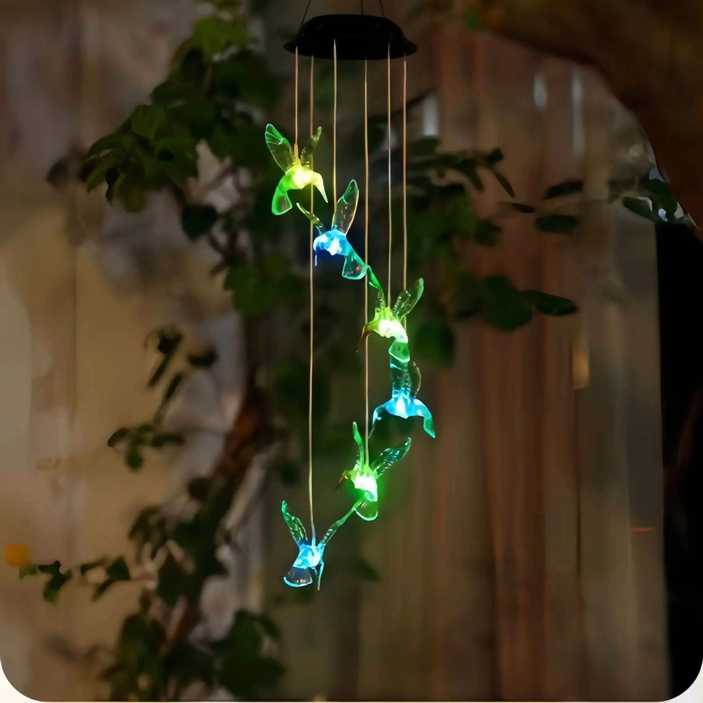 Solar Kingfisher Wind Chime Waterproof Color Changing LED Light for Porch Patio Garden Decor
Solar Kingfisher Wind Chime Waterproof Color Changing LED Light for Porch Patio Garden Decor