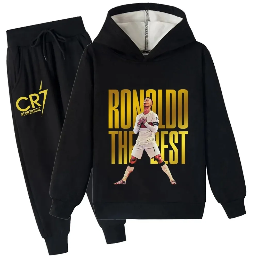 Толстый свитшот для маленьких детей с капюшоном и длинными штанами, комплект из 2 предметов, C-cristiano Ron-aldos, мягкий спортивный костюм с начесом, классический наряд для От 2 до 14 лет
Толстый свитшот для маленьких детей с капюшоном и длинными штанами, комплект из 2 предметов, C-cristiano Ron-aldos, мягкий спортивный костюм с начесом, классический наряд для От 2 до 14 лет