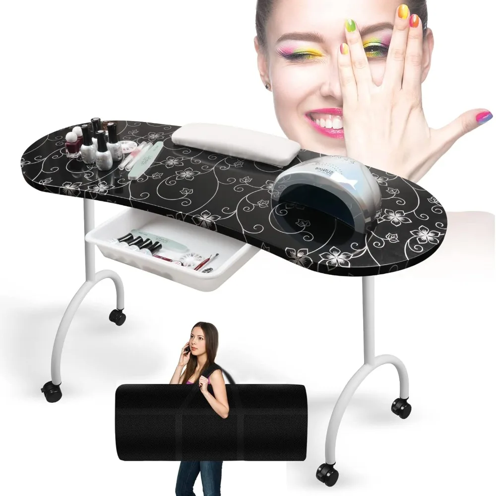 Manicure Nail Table for Nail Tech-Portable nails table station,Manicure table with Large Drawer/Client Wrist Pad
Manicure Nail Table for Nail Tech-Portable nails table station,Manicure table with Large Drawer/Client Wrist Pad