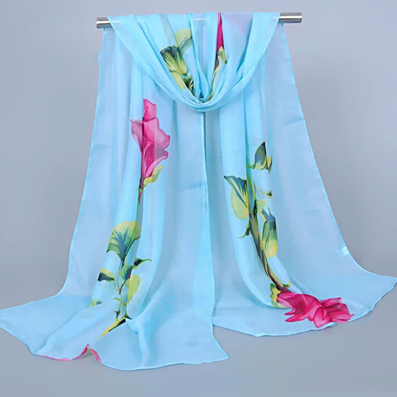Women Long Soft Wrap Shawl Rose Flower Printed Sheer Chiffon Scarf Summer Bandana Elegant Hijab Female
Women Long Soft Wrap Shawl Rose Flower Printed Sheer Chiffon Scarf Summer Bandana Elegant Hijab Female