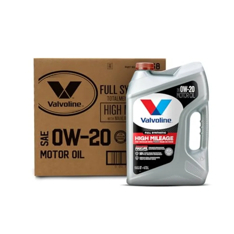 Full Synthetic High Mileage with MaxLife Technology SAE 0W-20 Motor Oil 5 QT Case of 3
Full Synthetic High Mileage with MaxLife Technology SAE 0W-20 Motor Oil 5 QT Case of 3