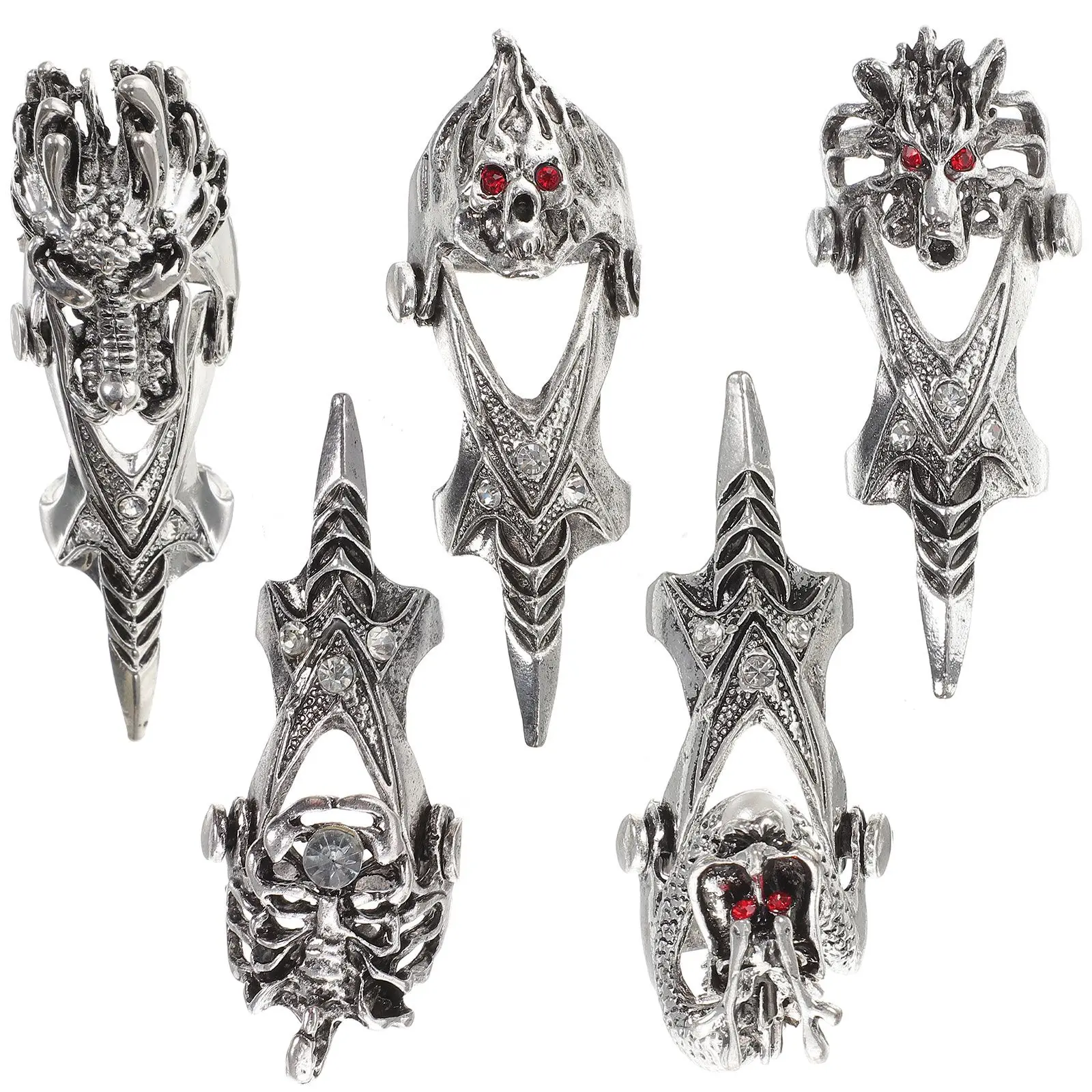5 Pcs Punk Ring Vintage Rings Finger for Men Women Male Metal Aluminum Alloy Costume Jewelry Goth Man
5 Pcs Punk Ring Vintage Rings Finger for Men Women Male Metal Aluminum Alloy Costume Jewelry Goth Man