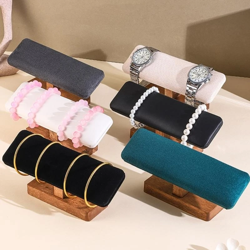 1pc Wooden Base T-Shaped Velvet Bracelet Display Rack Bangle Watch Hairband Jewelry Storage Stand Holder Organizer
1pc Wooden Base T-Shaped Velvet Bracelet Display Rack Bangle Watch Hairband Jewelry Storage Stand Holder Organizer