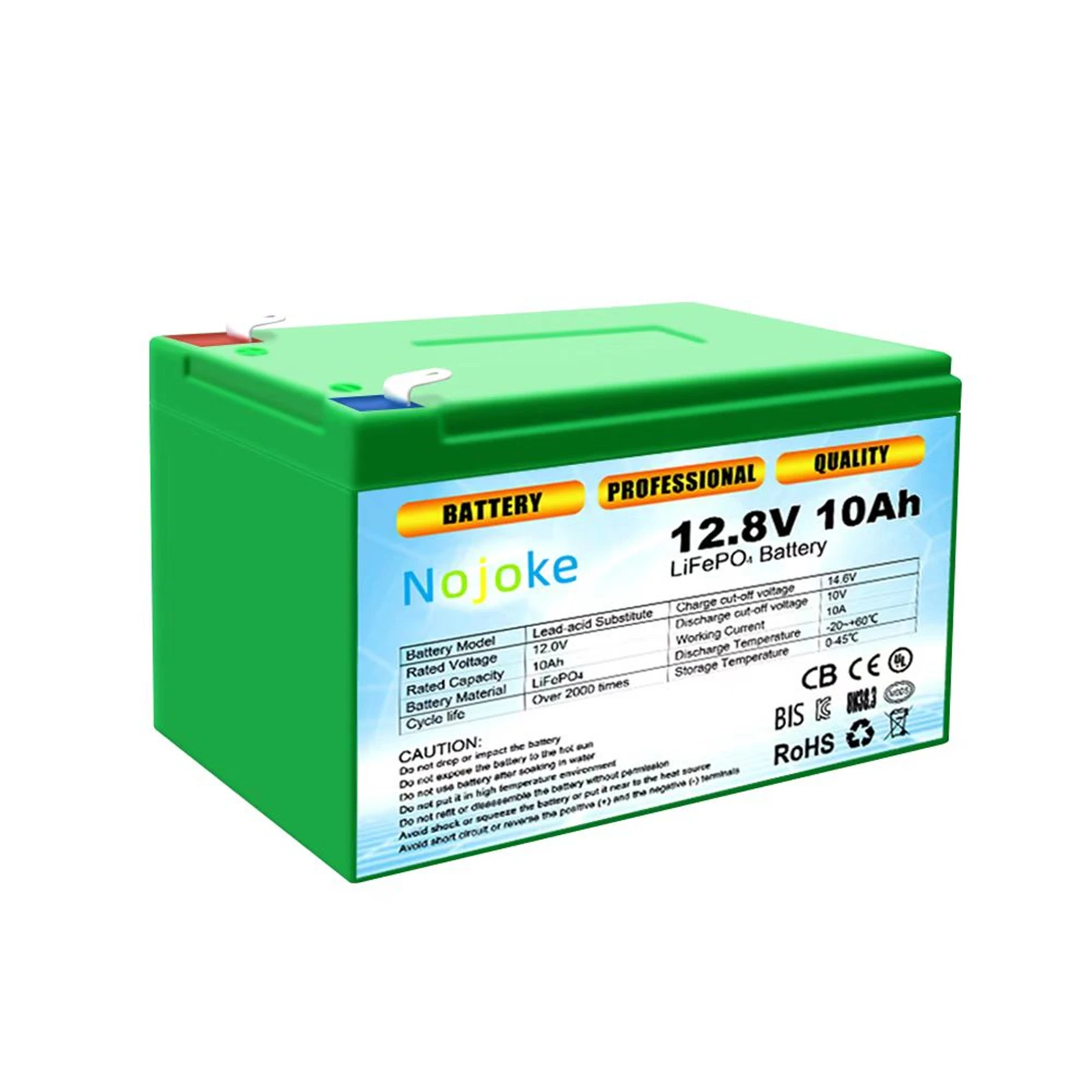 LiFePO4 Battery 12V 10Ah 128W 12V Lithium Ion Battery Pack for Small UPS, Kids Car, Scooter with BMS
LiFePO4 Battery 12V 10Ah 128W 12V Lithium Ion Battery Pack for Small UPS, Kids Car, Scooter with BMS