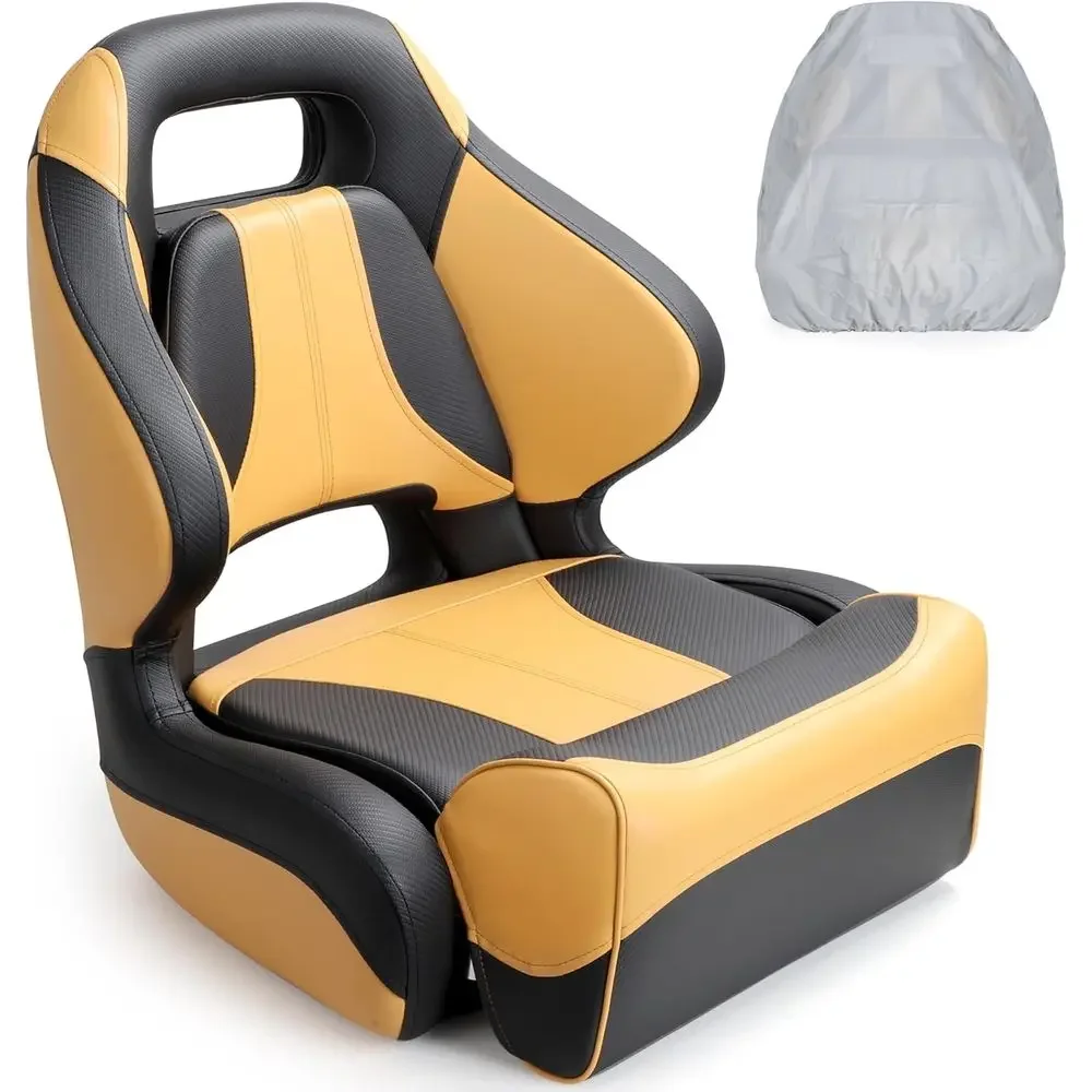 Luxury Pontoon Bucket Seat with Sport Lip and Bolster, Tinted Chair Cover, Yellow-Brown/Black
Luxury Pontoon Bucket Seat with Sport Lip and Bolster, Tinted Chair Cover, Yellow-Brown/Black