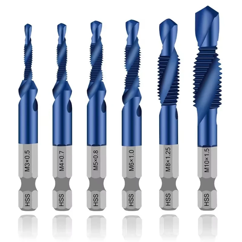 Hex Shank Titanium Plated HSS Screw Thread Metric Tap Drill Bits Screw Machine Compound Tap M3 M4 M5 M6 M8 M10 Hand Tools New
Hex Shank Titanium Plated HSS Screw Thread Metric Tap Drill Bits Screw Machine Compound Tap M3 M4 M5 M6 M8 M10 Hand Tools New