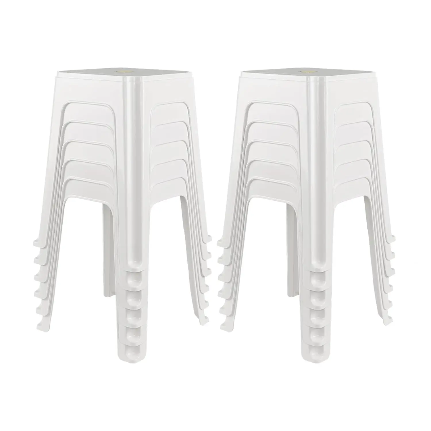 12-Pack Stackable Plastic Stool, White, Square Seat, Indoor/Outdoor, 11"H, Customized
12-Pack Stackable Plastic Stool, White, Square Seat, Indoor/Outdoor, 11"H, Customized