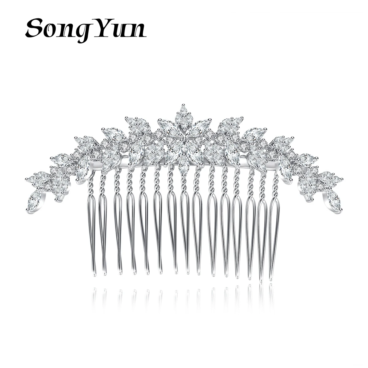 Ювелирные изделия SongYun: Изысканная заколка-гребень для невесты с цирконами, медные украшения для волос с цирконами, роскошные аксессуары для головы для женщин
Ювелирные изделия SongYun: Изысканная заколка-гребень для невесты с цирконами, медные украшения для волос с цирконами, роскошные аксессуары для головы для женщин