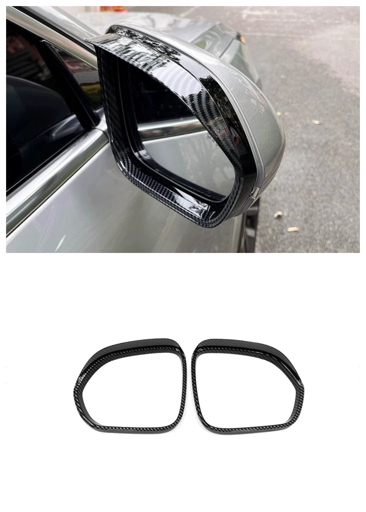 Suitable for Li Auto L8 2022 2023 rearview mirror rain eyebrow ABS Auto Parts decoration carbon fibre silvery 2 piece set
Suitable for Li Auto L8 2022 2023 rearview mirror rain eyebrow ABS Auto Parts decoration carbon fibre silvery 2 piece set