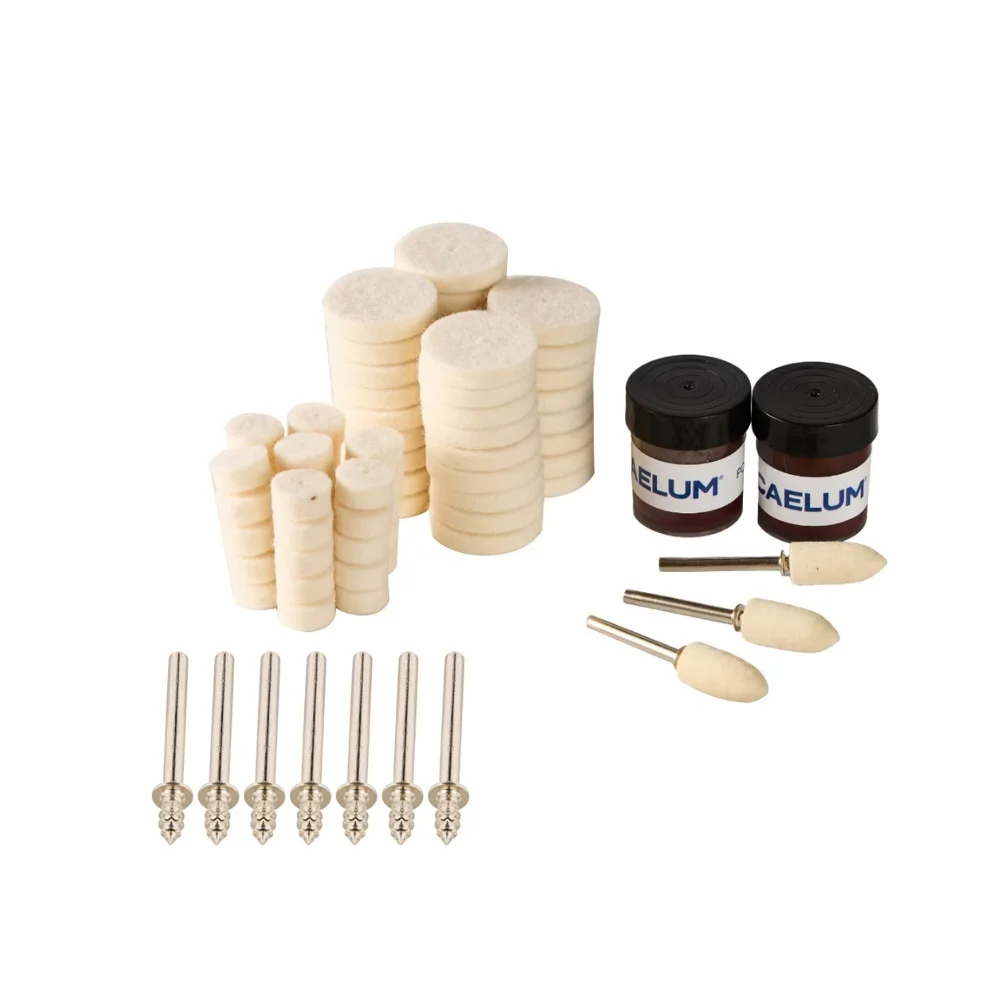 95PCS Wool Polishing Wheels for Dremel, 1/8" Shank Felt Buffing Pads Kit, Jewelry/Metal Polishing & Rotary Tool Accessories
95PCS Wool Polishing Wheels for Dremel, 1/8" Shank Felt Buffing Pads Kit, Jewelry/Metal Polishing & Rotary Tool Accessories