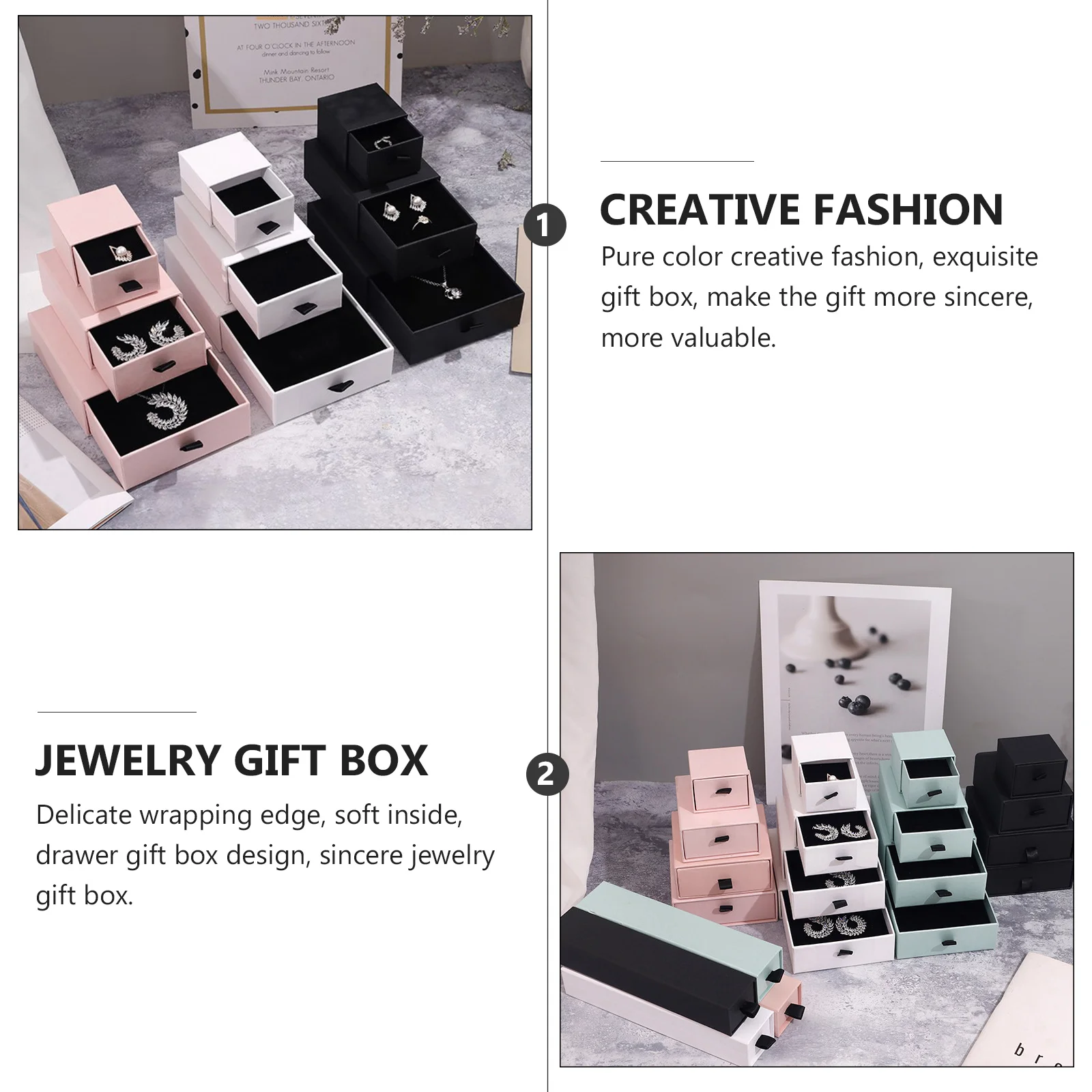5pcs Paper Jewelry Boxes Gift Wrapping Storage Packaging For Earrings Necklace Durable Thick Material Elegant Gift
5pcs Paper Jewelry Boxes Gift Wrapping Storage Packaging For Earrings Necklace Durable Thick Material Elegant Gift
