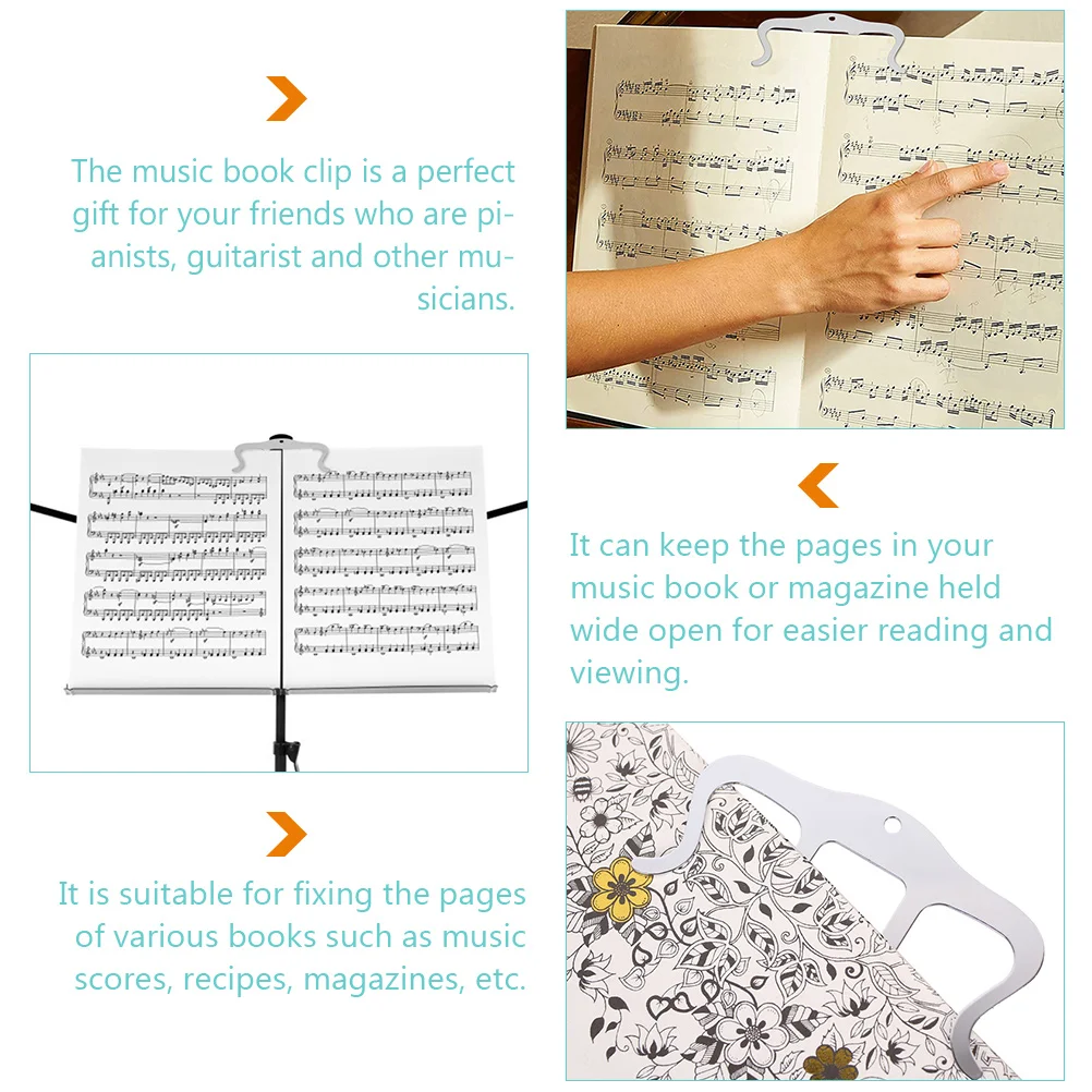 Page Metal Clip Music Book Holder Hollow Out Silver Iron Musical Score
Page Metal Clip Music Book Holder Hollow Out Silver Iron Musical Score