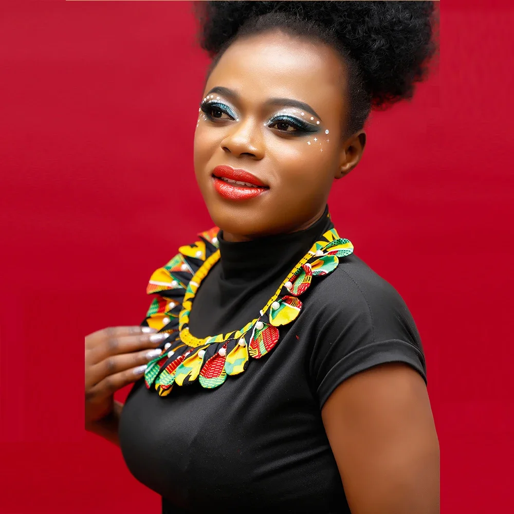 Ankara Fabric Necklace Multilayer Pearl Handmade Jewelry Necklace African Ladies Wedding Jewelry Gift Wholesale WYB723
Ankara Fabric Necklace Multilayer Pearl Handmade Jewelry Necklace African Ladies Wedding Jewelry Gift Wholesale WYB723