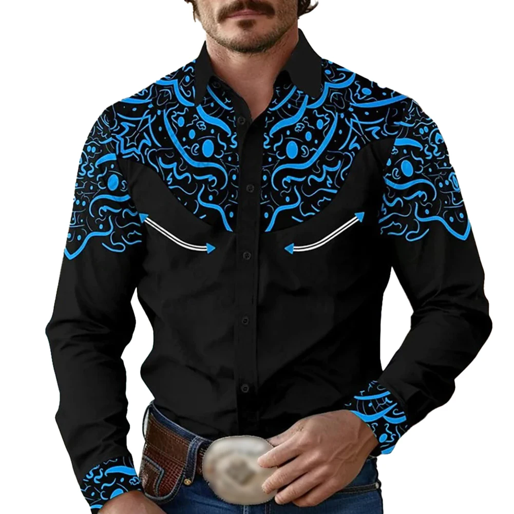 Lapel Long Sleeve Shirt Casual Print Shirt For Daily Wear Casual Ethnic Style Lapel Long Sleeve Print Slim Fit
Lapel Long Sleeve Shirt Casual Print Shirt For Daily Wear Casual Ethnic Style Lapel Long Sleeve Print Slim Fit