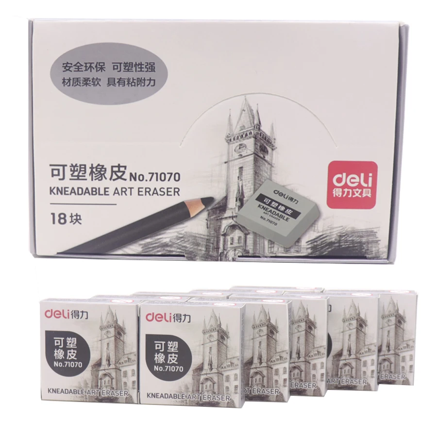 1 Box 18 Pieces Kneaded Rubber Art Sketch Drawing Eraser Pencil Pastel Pencil Eraser Plastic Student Office Stationery Articles
1 Box 18 Pieces Kneaded Rubber Art Sketch Drawing Eraser Pencil Pastel Pencil Eraser Plastic Student Office Stationery Articles
