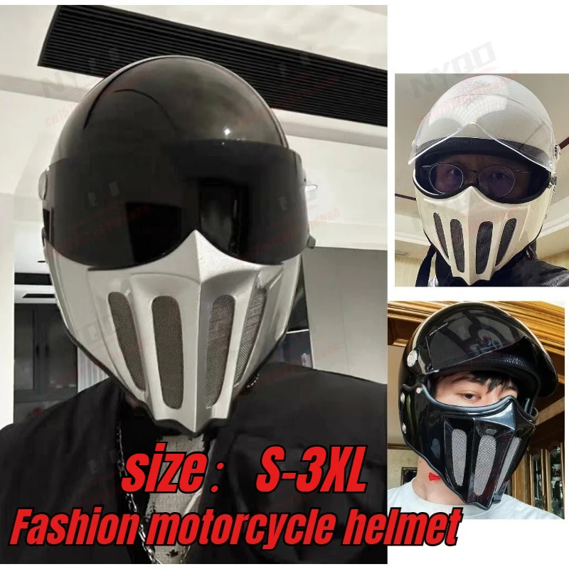 HOT MEKKCENS Retro Motorcycle Helmet Full Face Moto Cascos Motorcyclist Four Seasons Riding Racing Cycling Helmet
HOT MEKKCENS Retro Motorcycle Helmet Full Face Moto Cascos Motorcyclist Four Seasons Riding Racing Cycling Helmet