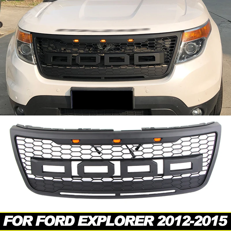 Matte Black Front Grill W/light Fits For 2012-2015 Ford Explorer Racing Grille Modified Grey
Matte Black Front Grill W/light Fits For 2012-2015 Ford Explorer Racing Grille Modified Grey