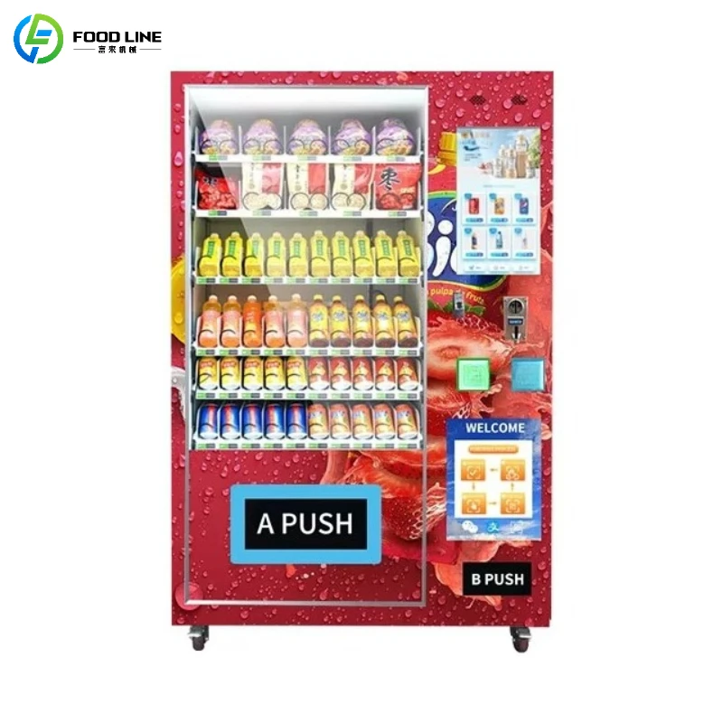 Customized 24 H Self-Service Snack Beverage Vending Machine Refrigerated Display Mobile Wheels Commercial Vending Device
Customized 24 H Self-Service Snack Beverage Vending Machine Refrigerated Display Mobile Wheels Commercial Vending Device