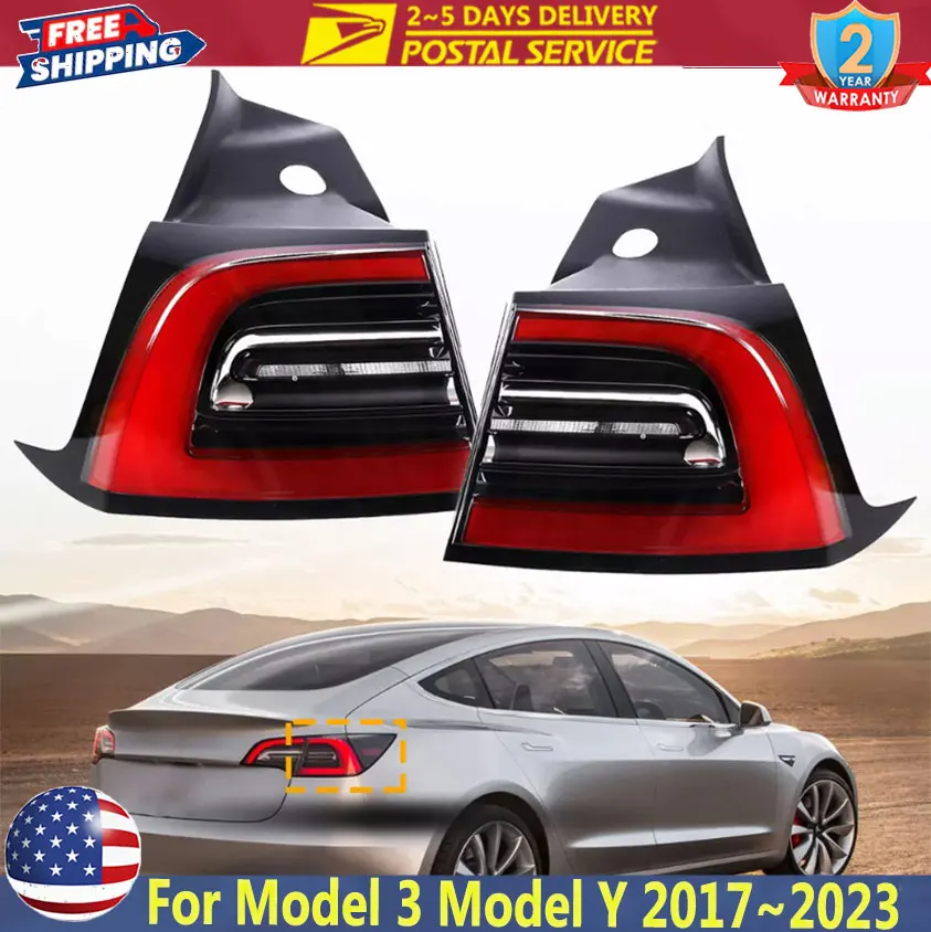 Car LED Tail Lights Universal For Tesla Model 3 Model Y 2017~2023 Rear Lamp Turn Signal Light Stop Brake Lamp Driving Fog Lamp
Car LED Tail Lights Universal For Tesla Model 3 Model Y 2017~2023 Rear Lamp Turn Signal Light Stop Brake Lamp Driving Fog Lamp