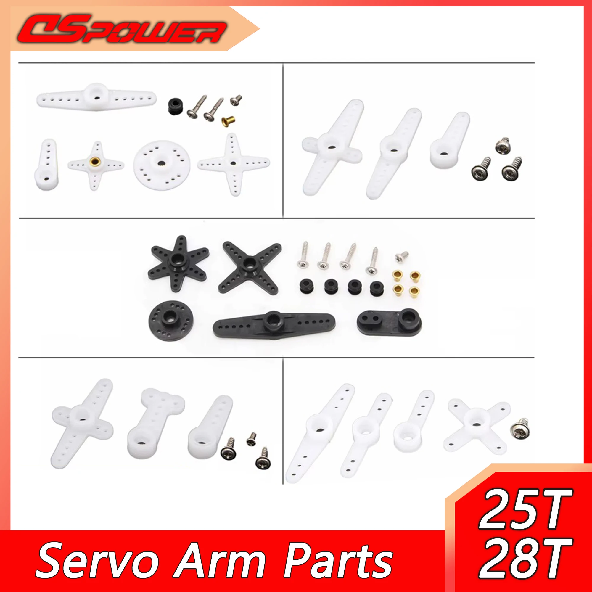 25T 28T Servo Arm Part Double Head Round Type Steering Gear Set Accessories for 3-9g 21g 15kg RC Servo Hitec Emax JX SPT DSPOWER
25T 28T Servo Arm Part Double Head Round Type Steering Gear Set Accessories for 3-9g 21g 15kg RC Servo Hitec Emax JX SPT DSPOWER