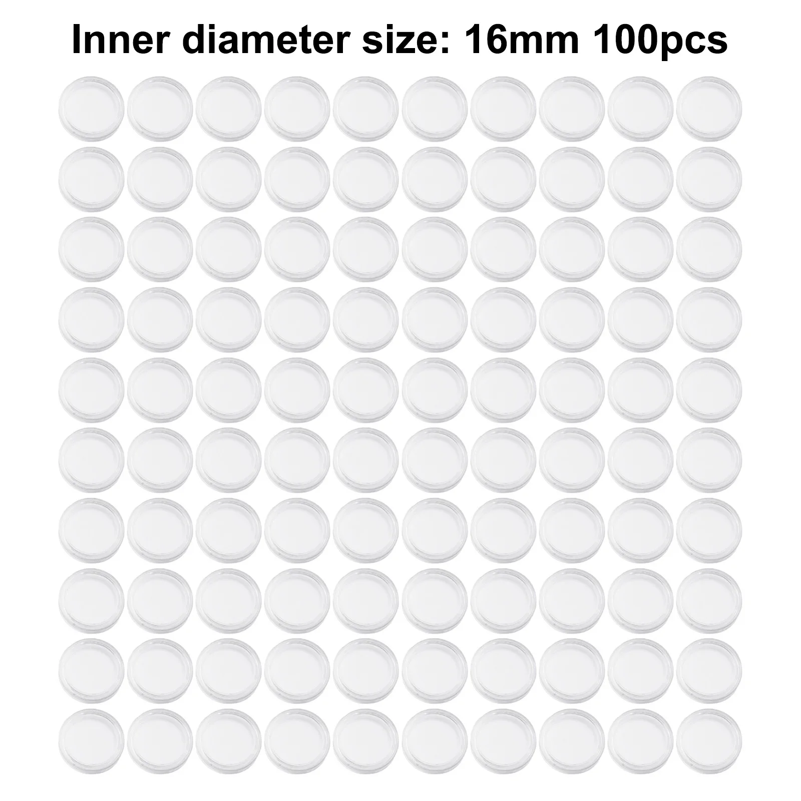 Pack of 100 Transparent Plastic Round Boxes for Collectors with 16MM Inner Diameter and Moisture Resistant Sealing Groove
Pack of 100 Transparent Plastic Round Boxes for Collectors with 16MM Inner Diameter and Moisture Resistant Sealing Groove