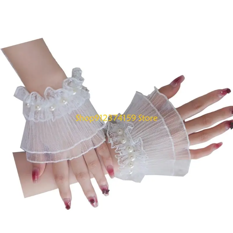 G5AE Nails Art Photography Sleeves Pearls Lace Cuffs Comfortable Elastic Arm Sleeves
G5AE Nails Art Photography Sleeves Pearls Lace Cuffs Comfortable Elastic Arm Sleeves