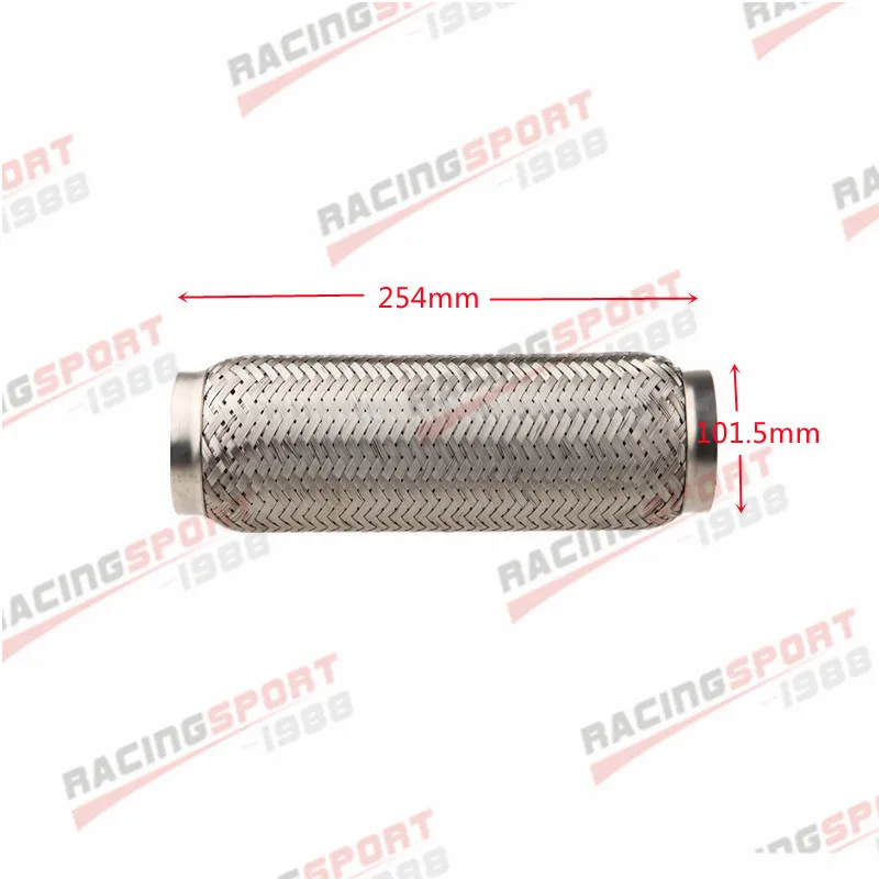 4" ID Exhaust Flex Pipe 4" x 10" Heavy Duty Stainless Steel Interlock Coupler
4" ID Exhaust Flex Pipe 4" x 10" Heavy Duty Stainless Steel Interlock Coupler
