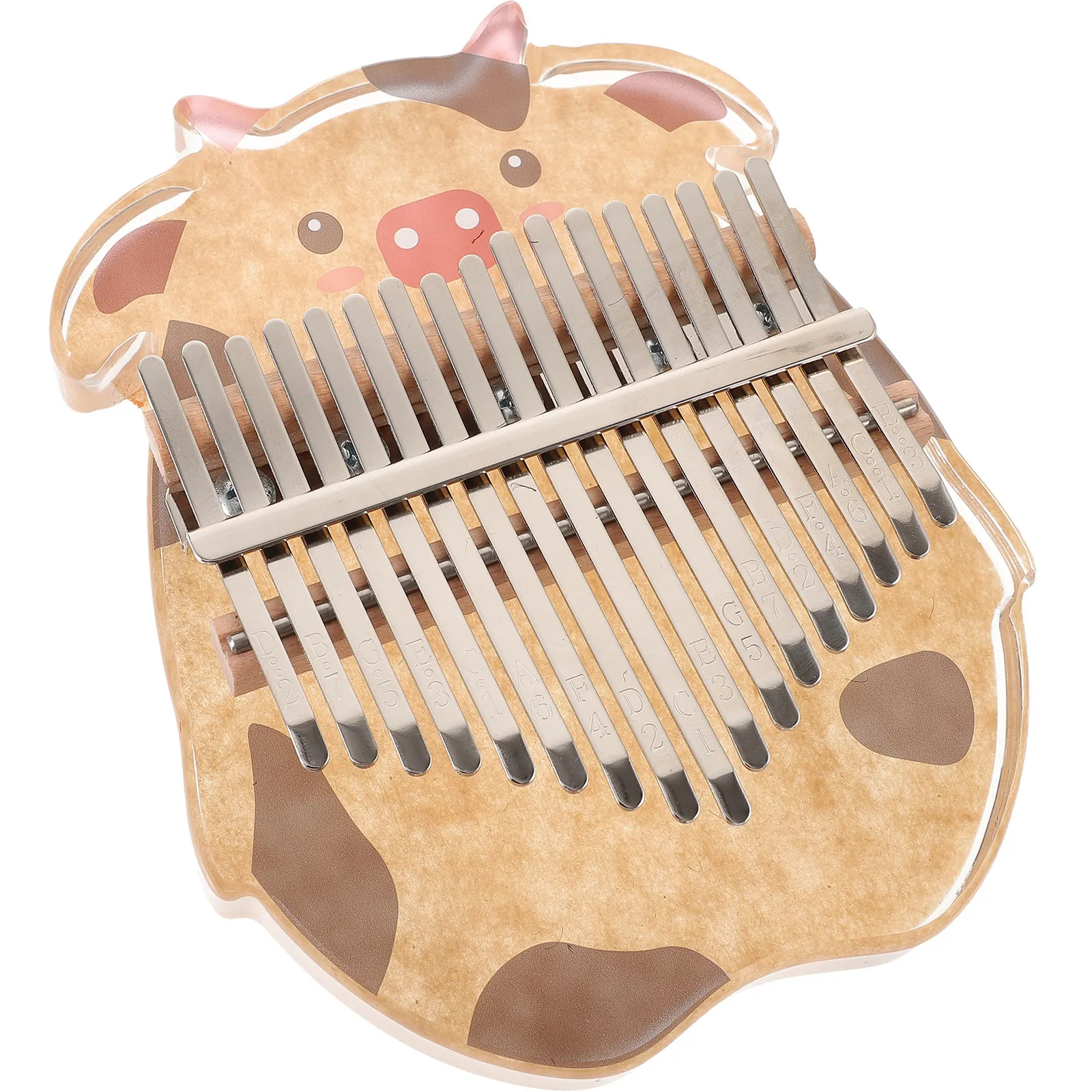 1Pcs Crystal Clear Acrylic Thumb Piano 17 Keys Finger Piano for Beginners Portable Mini Kalimba with Cartoon Cow Design Smooth
1Pcs Crystal Clear Acrylic Thumb Piano 17 Keys Finger Piano for Beginners Portable Mini Kalimba with Cartoon Cow Design Smooth