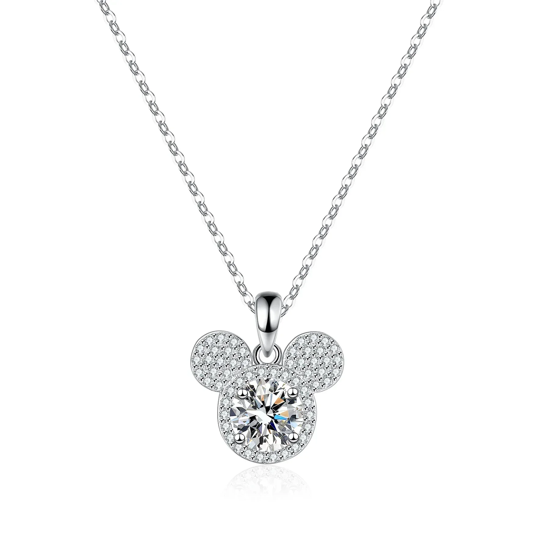 Boutique PT950 Pendant 1 Carat Moissanite Diamond Necklace Women Fashion Clavicle Chain Luxury Round Bag Mickey Pendant Jewelry
Boutique PT950 Pendant 1 Carat Moissanite Diamond Necklace Women Fashion Clavicle Chain Luxury Round Bag Mickey Pendant Jewelry