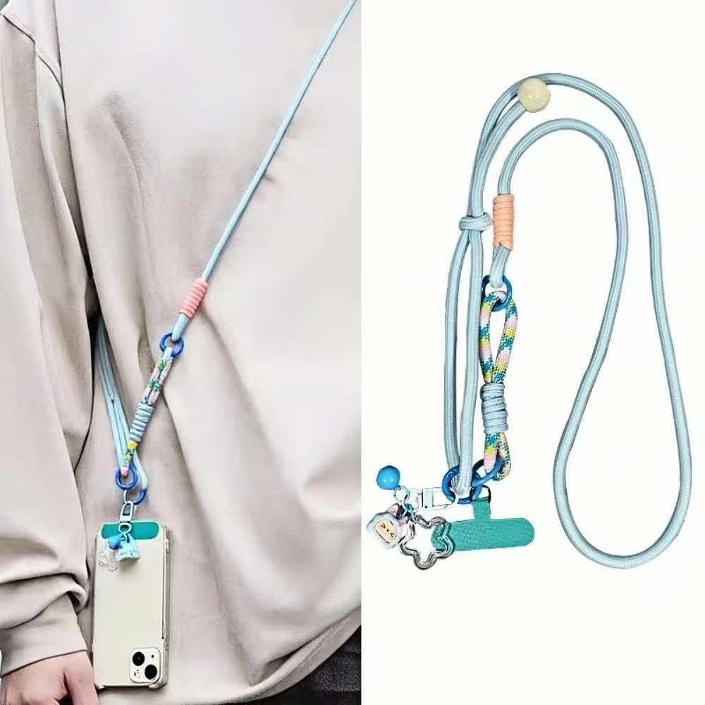 Cute Adjustable Woven Phone Lanyard with Cartoon Charms (Star/Bell) & T - Card Holder Multi Color Korean Style for Phone/Camer
Cute Adjustable Woven Phone Lanyard with Cartoon Charms (Star/Bell) & T - Card Holder Multi Color Korean Style for Phone/Camer