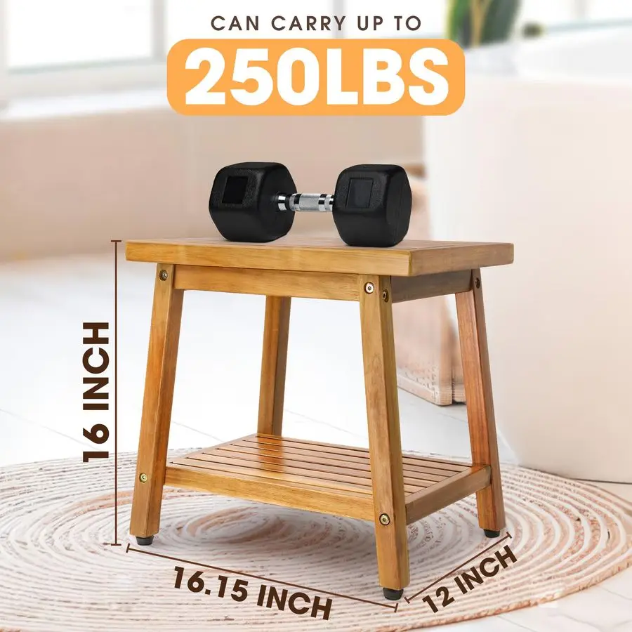 Stool Bench Chair Waterproof with Storage Shelf for Shaving Legs, Spa, Bath Seat, Inside Shower Bench for Adults Seniors Elderly
Stool Bench Chair Waterproof with Storage Shelf for Shaving Legs, Spa, Bath Seat, Inside Shower Bench for Adults Seniors Elderly