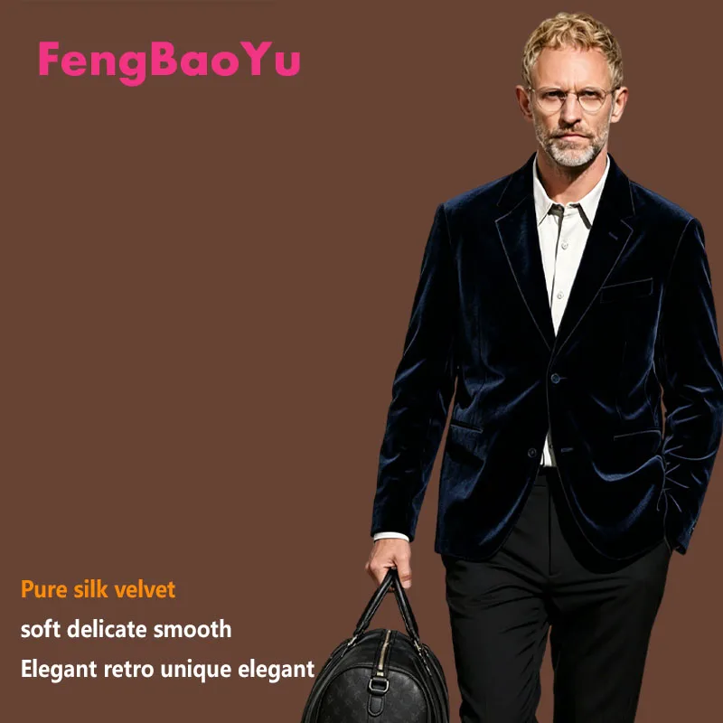 100% Natural Silk Velvet Men's Suit Spring-Autumn Casual Jacket Outdoor Fashionable Comfortable Clothing Soft Lightweight.
100% Natural Silk Velvet Men's Suit Spring-Autumn Casual Jacket Outdoor Fashionable Comfortable Clothing Soft Lightweight.