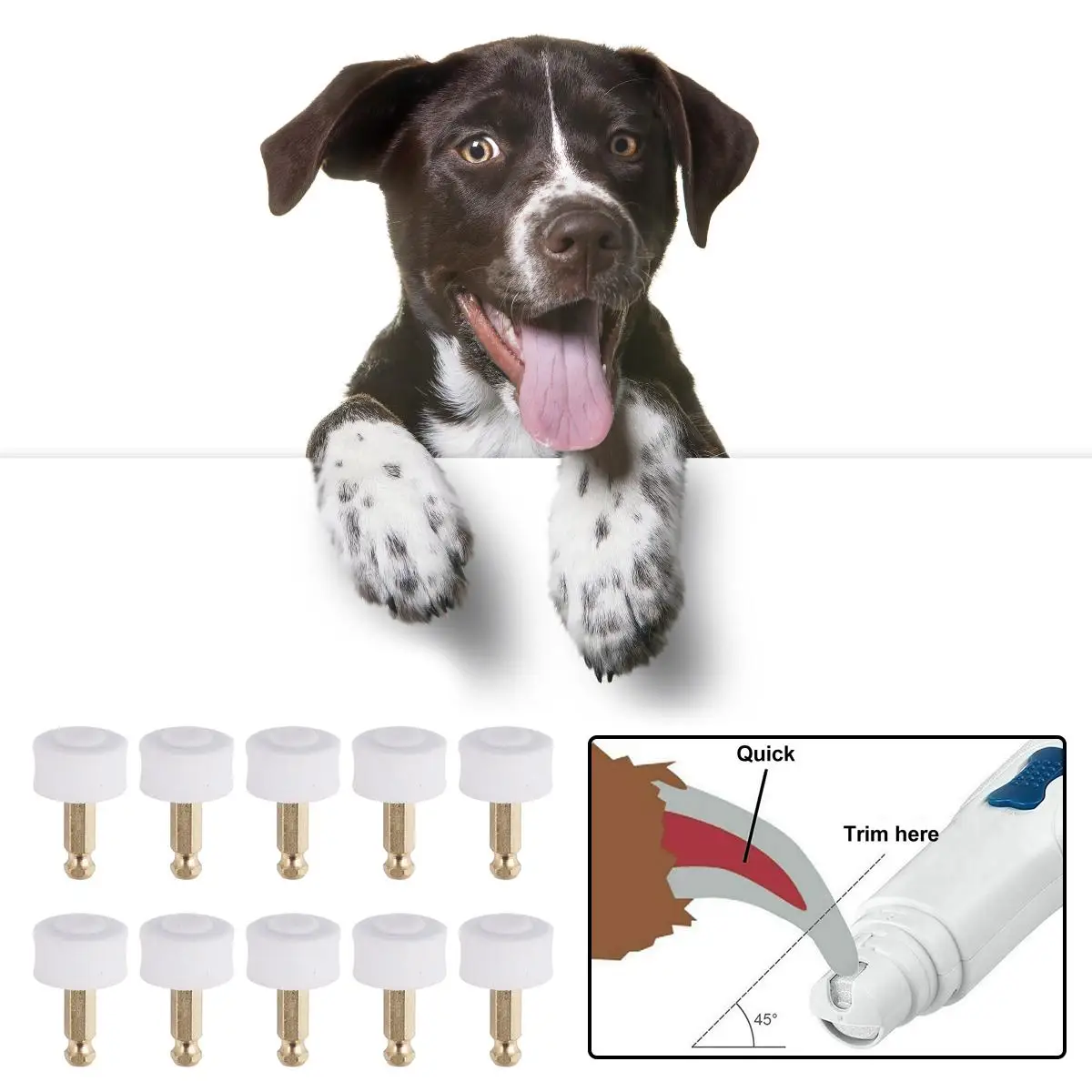 10 Pcs Electric Nail Grinder Head Durable Quickly Safely Polish Trim Pet Nails Hygiene Fine Grinding Wheel Pet Paws Grooming
10 Pcs Electric Nail Grinder Head Durable Quickly Safely Polish Trim Pet Nails Hygiene Fine Grinding Wheel Pet Paws Grooming