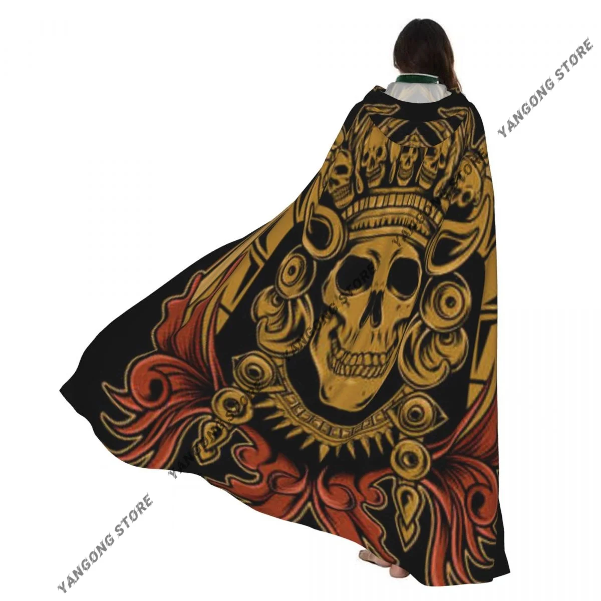 Witch Cloak Skull Aztec Illustration Halloween Cosplay Costume Unisex Adult Cloak Retro Ages Cape
Witch Cloak Skull Aztec Illustration Halloween Cosplay Costume Unisex Adult Cloak Retro Ages Cape